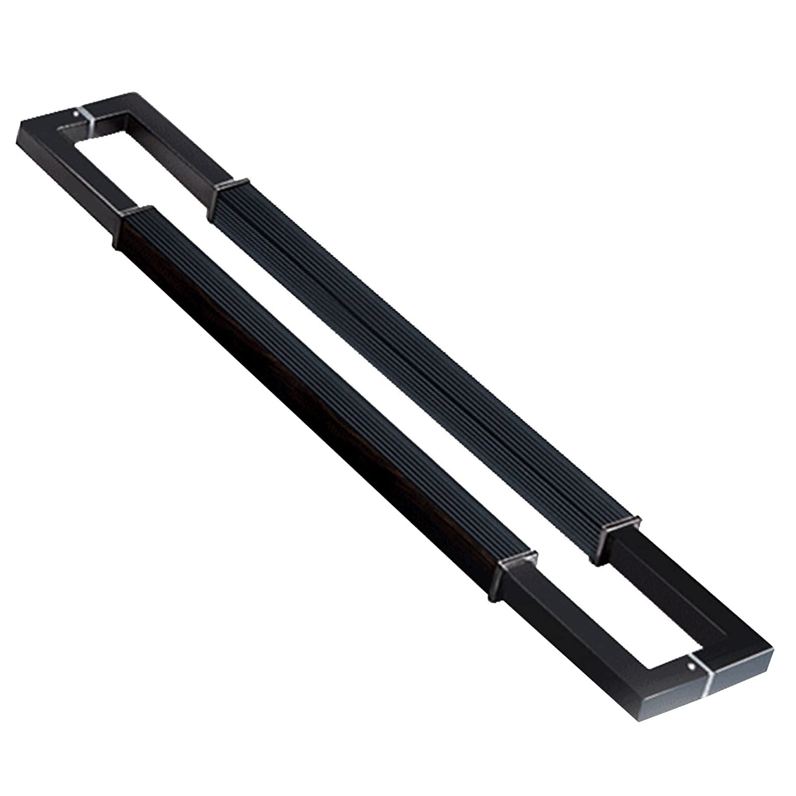 CWCQGH Door Pull Interior/Exterior Push Pull Door Handle,Two Sided Sliding Barn Door Shower Doors Handles,Home Office Kitchen Bathroom WC Door Konbs with Screws,Black-60cm/24inch