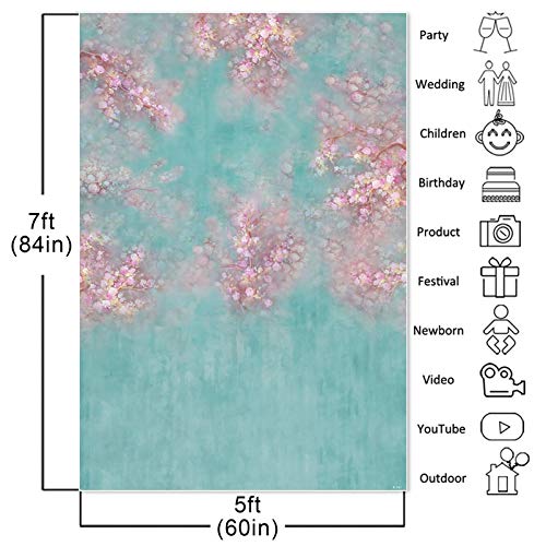 Comophoto Newborn Backdrops For Photography 5X7Ft Seamless Polyester Flower Photo Booth Backdrop For Pictures #TOP1