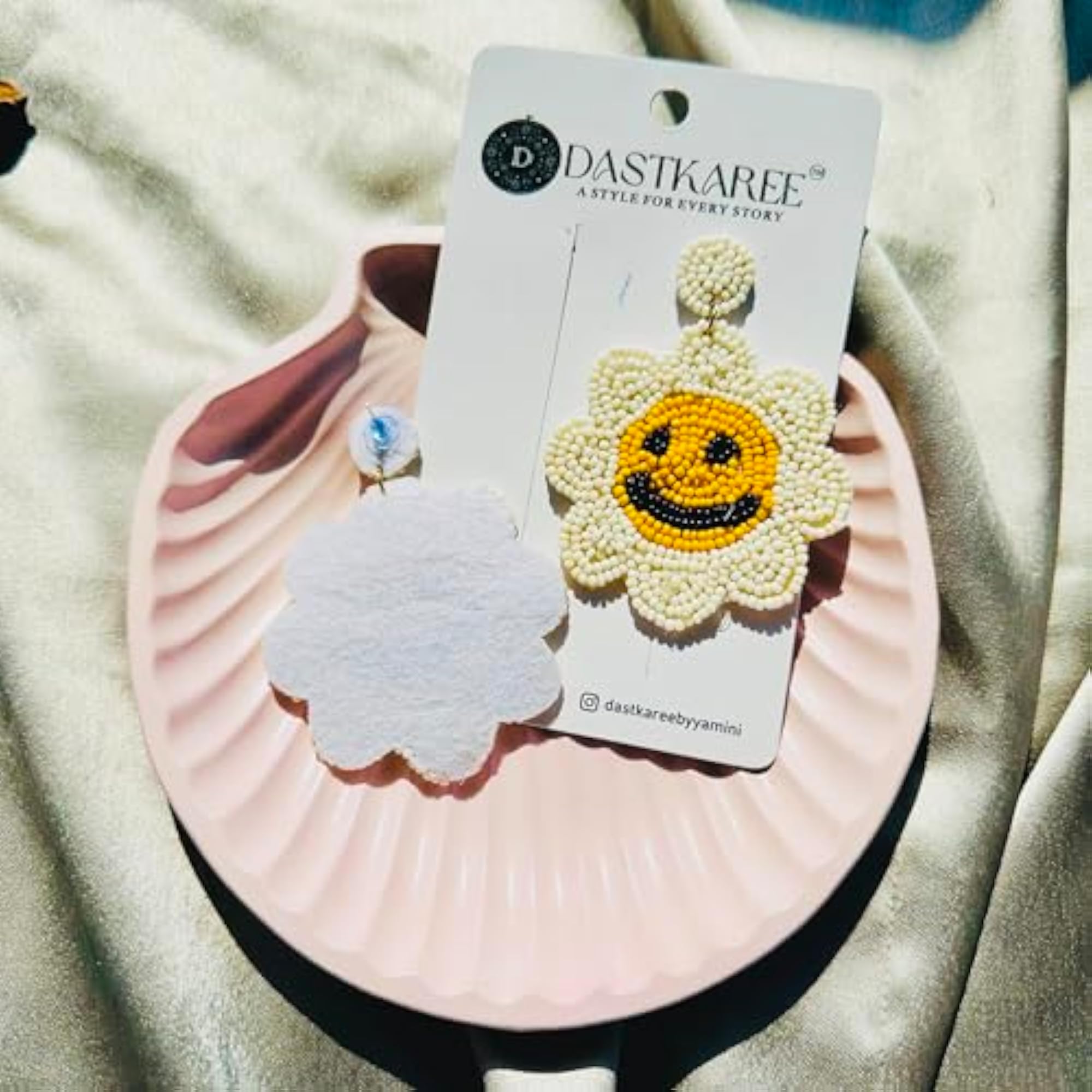 Keep Smiling Beaded Earring