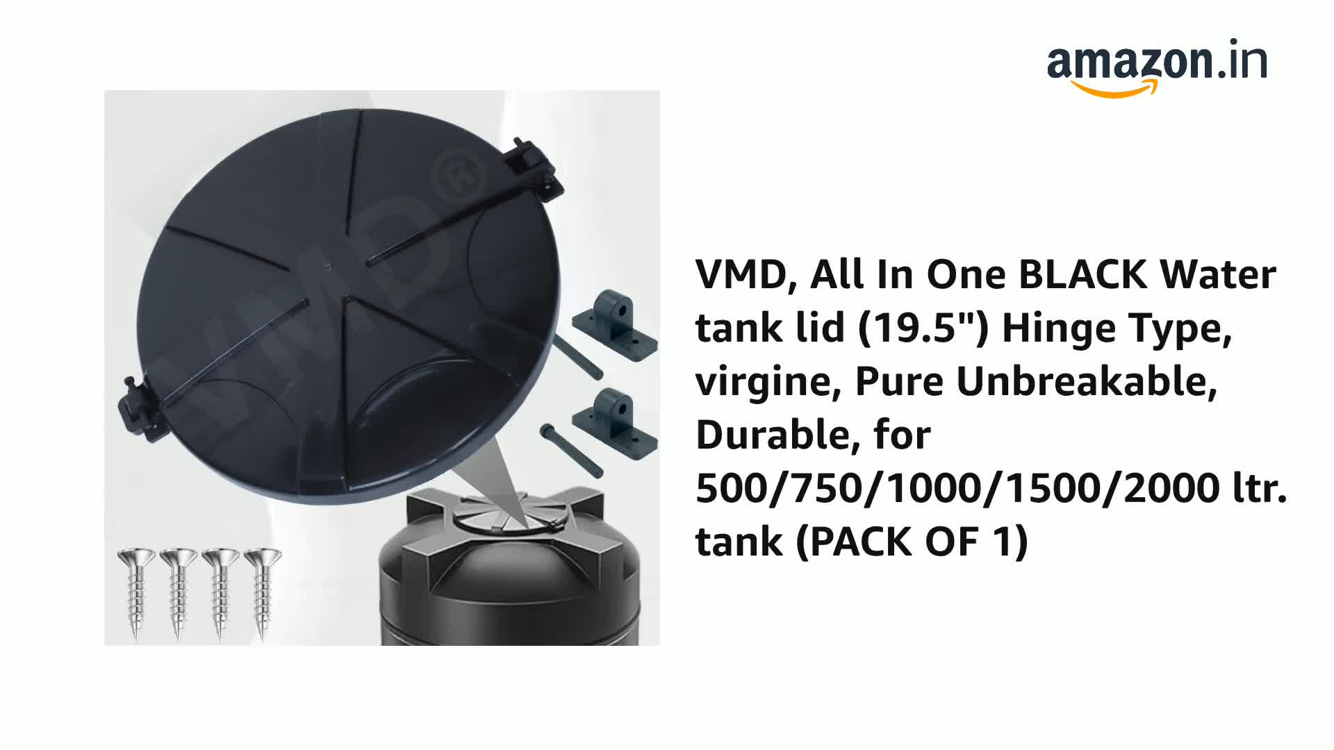 VMD, All In One BLACK Water tank lid (19.5