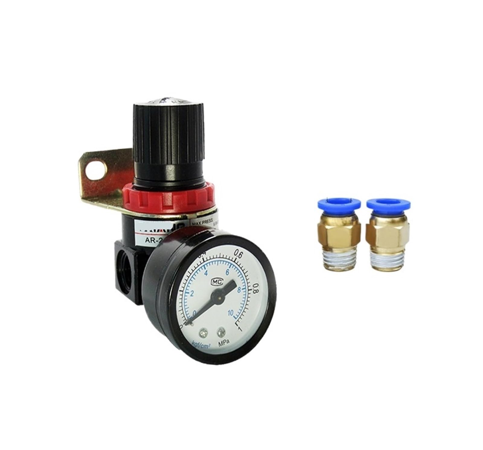 HYUJNAFZR AR2000 G1/4'' Control compressor pressure relief regulating valve with connector gauge and bracket