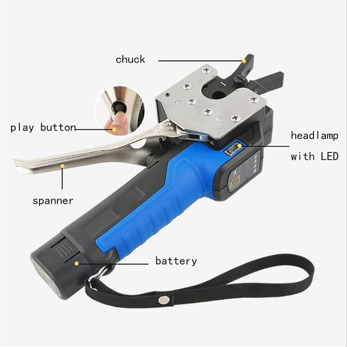 Outil dévasement de tuyaux sans Fil 220 V, kit dévasement Excentrique à 45° avec 8 mandrins, Mallette de Transport cuivre, Laiton et Acier (8Chucks)
