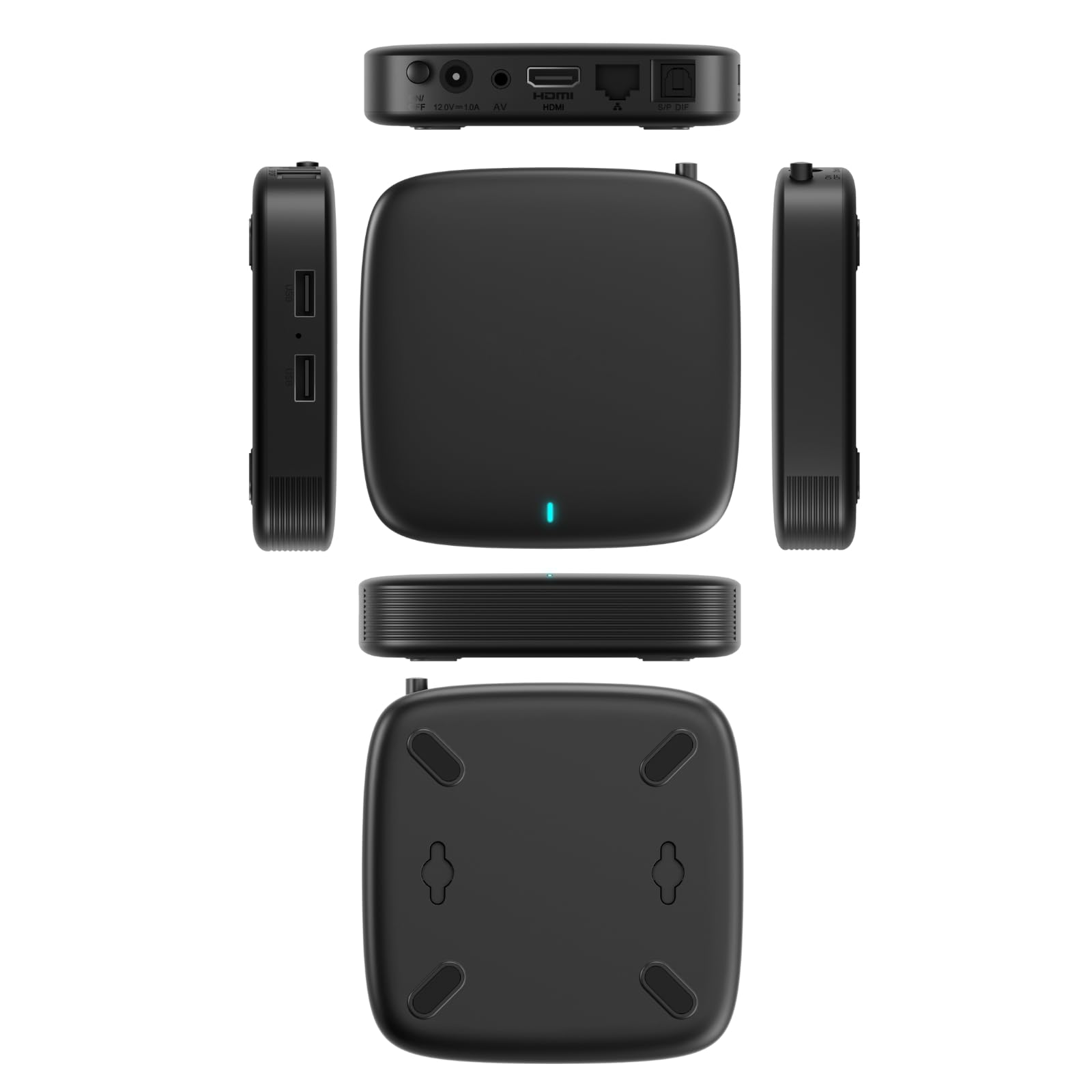 Raxxio MAG555 Google TV Box – 4K HDR Android TV Media Player with Google TV OS, Dual-Band Wi-Fi, Bluetooth 5.0, and Voice Remote with Google Assistant