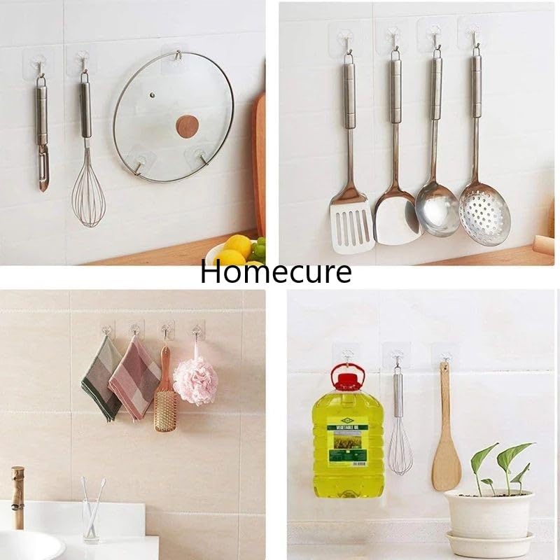 Image of Photo Frame Hooks for Wall Without Drilling, | Self-Adhesive Hooks for Wall Heavy Duty Strong | Nail Free for Hanging Photo Frame Stainless Steel | (Flower Hook, Pack of 50)