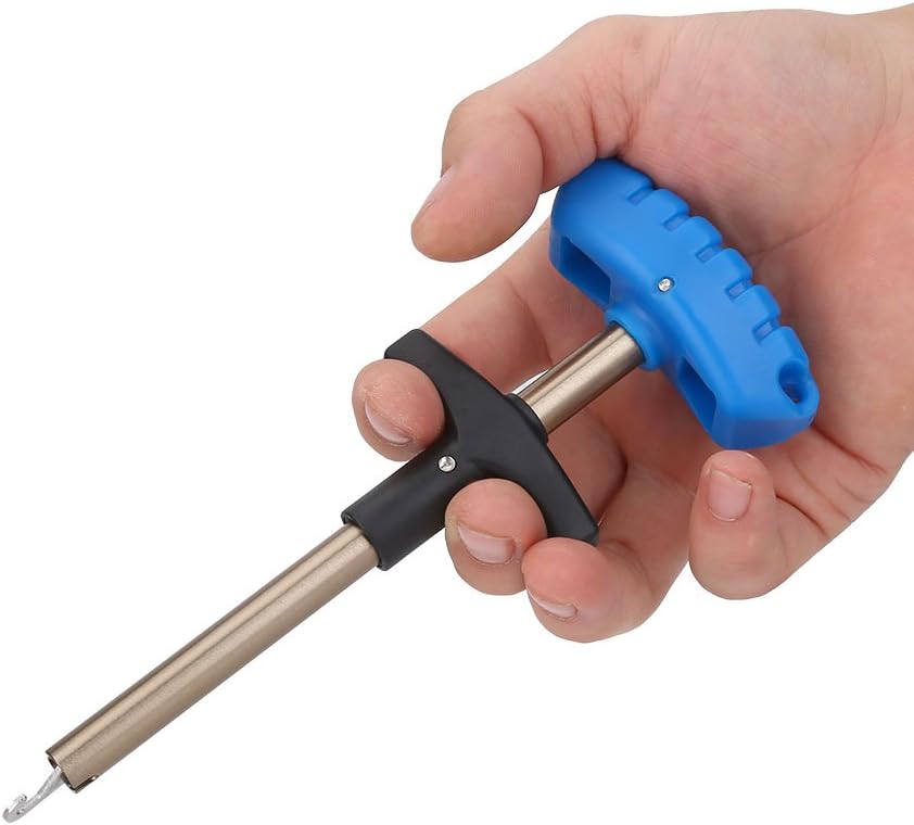 Tbest Fishing Hook Remover Stainless Steel T Shaped Quick Needle Remover Extractor Fish Hook Removing Tools Saltwater Freshwater