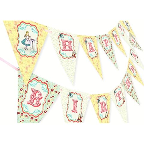 POP parties Alice in Wonderland Happy Birthday Banner Cover