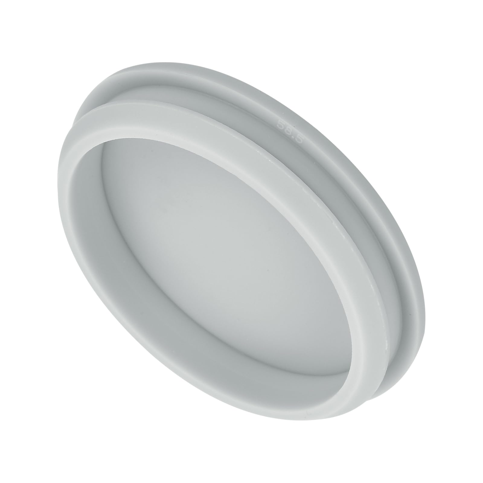 MECCANIXITY 1pcs Silicone Snap in Locking Hole Plugs,58.6mm/2.3 Inch Mounting Diameter Narrow Groove Width 5mm Panel Seal Cover Round for Kitchen Bulkheads Waterproof Sealing Plugs Grey