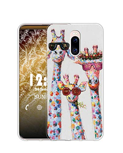 Sunrive Funda Compatible con Meizu M6 Note, Silicona Slim Fit Gel Transparente Carcasa Case Bumper de Impactos y Anti-Arañazos Espalda Cover(Q Ciervo)