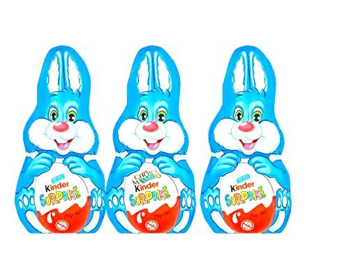 Easter 2023 | 3 X Kinder Easter Bunny With Surprise 75g | Delicious Fine Milk Chocolate | With A Toy Surprise | Great For Easter Egg Hunts | 3 x 75g