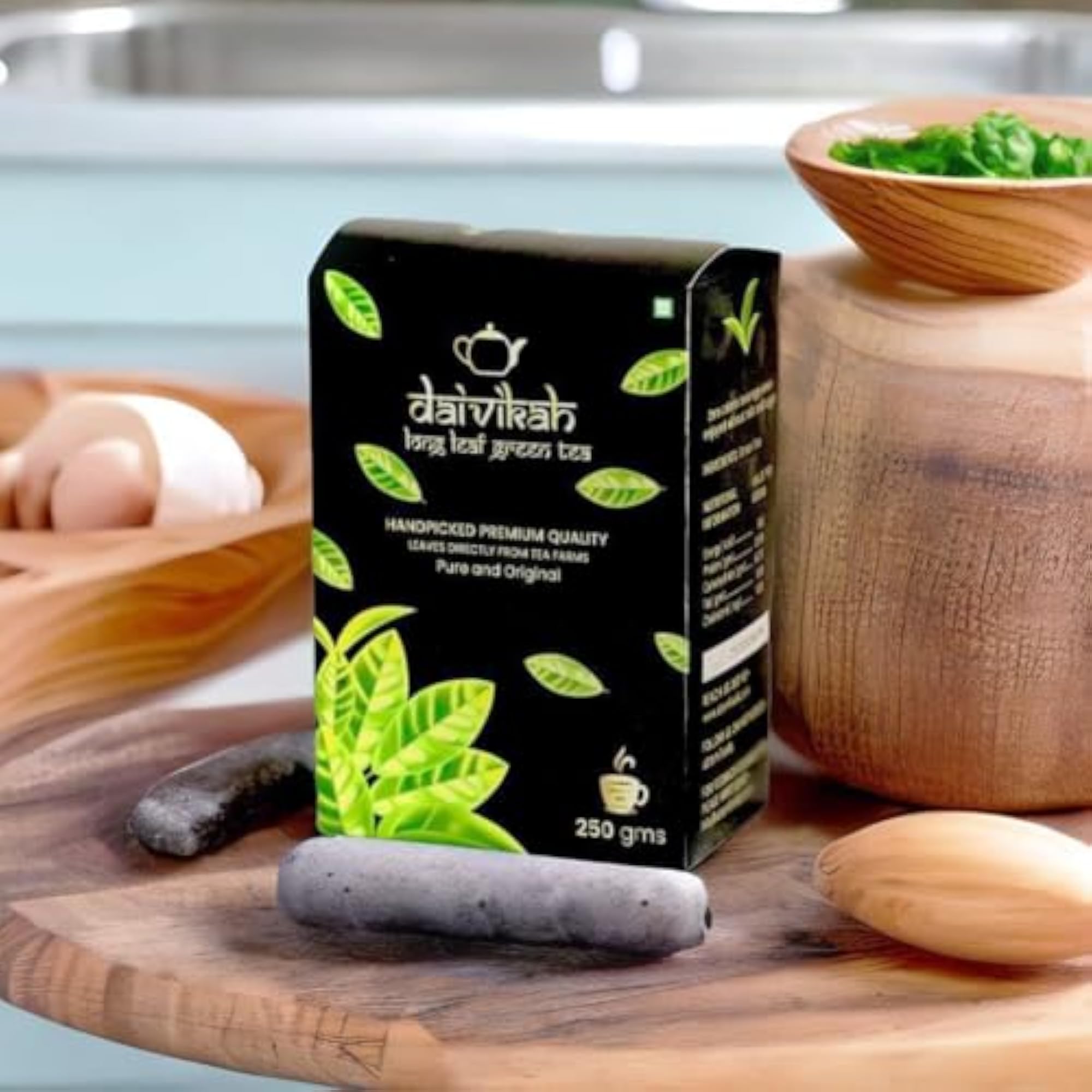 Daivikah Green Tea Long Leaf, Natural Flavour