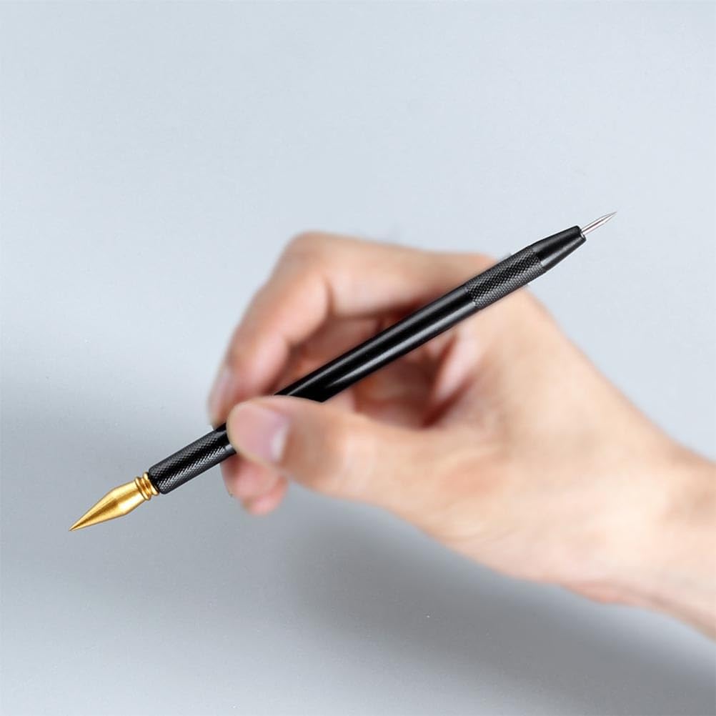 NUOBESTY Dual Tip Scratch Painting Pens 5Pc Set Ergonomic Stylus Pens for Detailed Drawing on Black Scratch Paper and Rainbow Art for Kids and Adults - Image 3