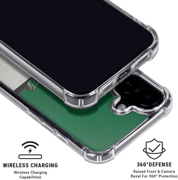 Skinit Clear Phone Case Compatible with iPhone 16 - Officially Licensed NFL Philadelphia Eagles Vintage Design