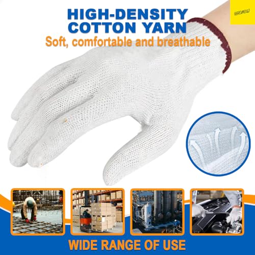 Image of karomouj Blade-Resistant Hand Gloves with Cut Proof Safety, Anti Cut Resistant Glove for Chopping Food Vegetables and Kitchen use (White 1 Pair)