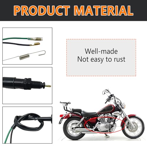 Image of Motorcycle Rear Brake Light Switch, Universal 2 Wire Stop Light Switch Compatible with Honda Suzuki Kawasaki Yamaha Harley Yamaha ATVs Scooters Bikes