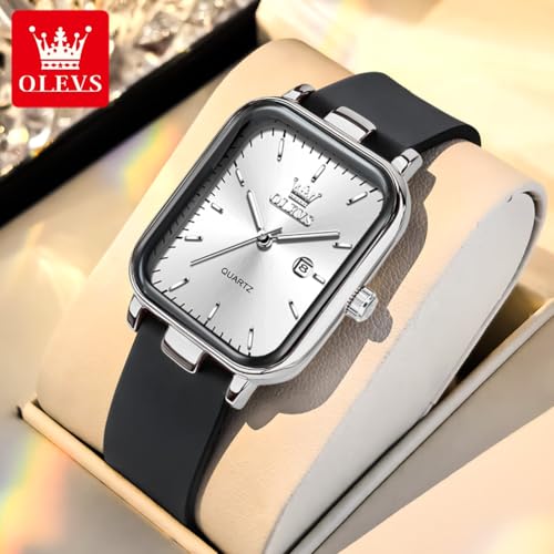 Image of OLEVS Watch for Women Silicone Band Waterproof Luminous Wristwatch Minimalist Fashion