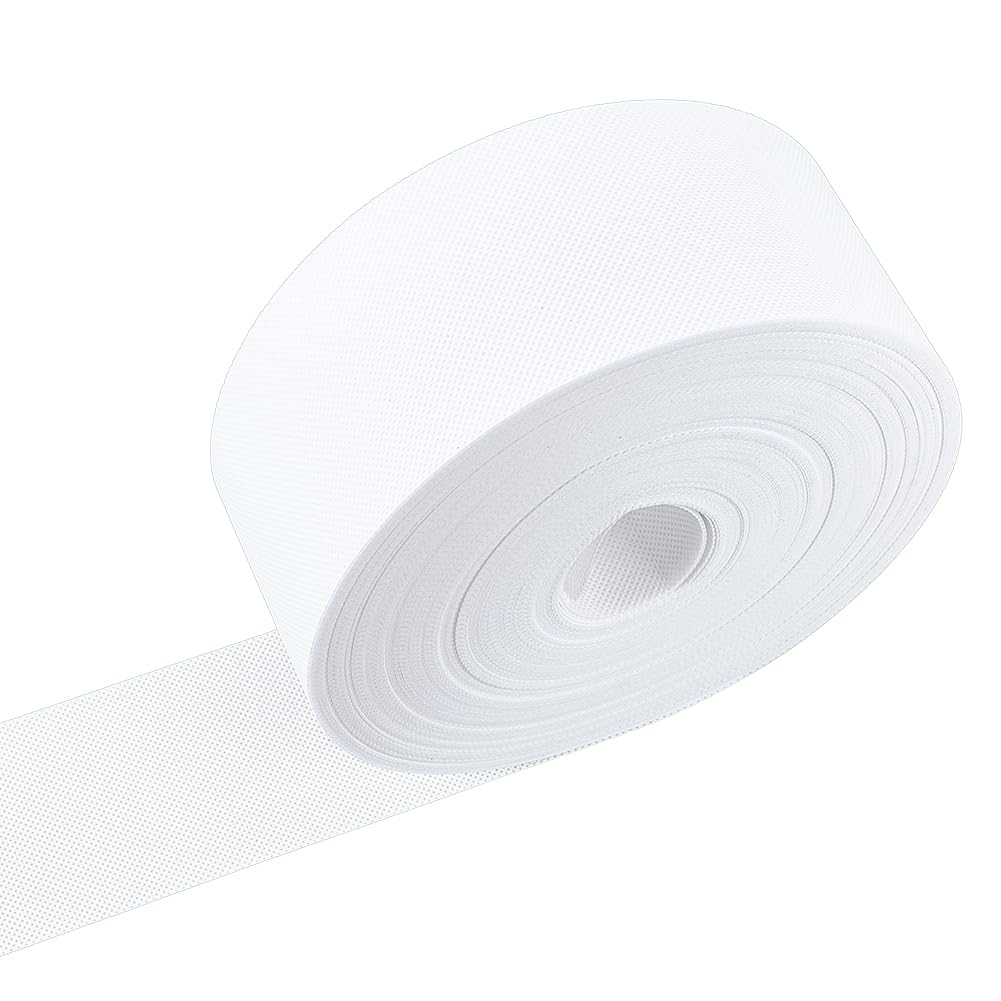 BENECREAT 55 Yards White Non Woven Curtain Tapes, 3 Inch Curtain Heading Tape, Sew-in Pleat Tape for Drapery Accessories, DIY Crafts and Home Decor