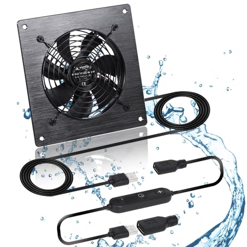 xiaoqijia USB 120MM Cabinet Fan 5V Quiet Cooling Fan DC 12V IPX5 Waterproof Fan System 6