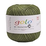 Die Golo-Häkellinie besteht aus 100% langstapeliger Baumwolle. Es hat eine helle Farbe und lang anhaltende Qualität.