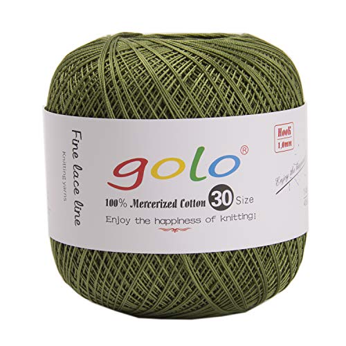 Image of golo Crochet Thread for Hand Knitting Green Yarn 3346