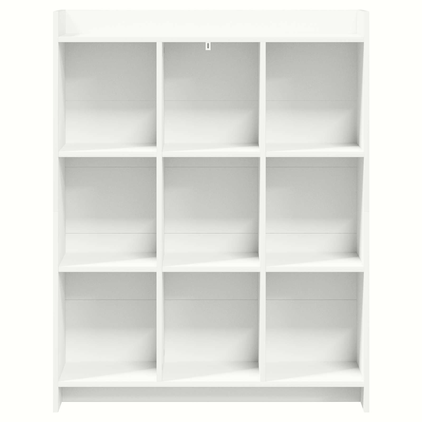 Biały regał na książki 87,5 x 30 x 111 cm, materiał drewnopochodny z 9 półkami, miejsce do przechowywania, organizer do salonu, gabinetu, korytarza, pokoju dziecięcego i biura, zajmuje