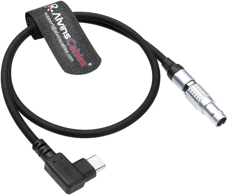 Right Angle PD USB-C Type-C to 2 Pin Male Power Cable Fast Charging Cable for DJI Ronin| Tilta| Teradek| SmallHD| Z-CAM Cameras Monitor 45CM/17.7 inches