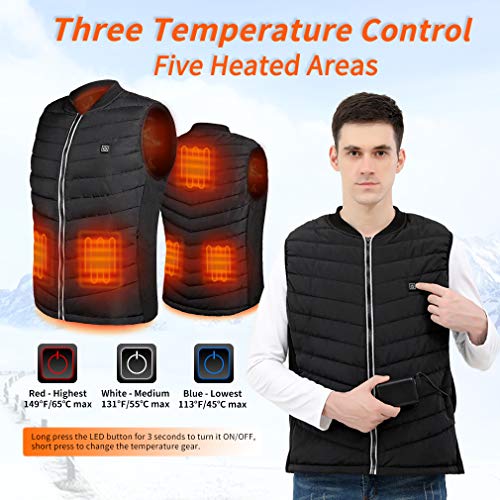 Srivb Heated Vest, Usb Charging Lightweight Heating Vest For Men Women Washable Body Warmer With Battery Pack Included For Outdoor Hunting Hiking Camping Motorcycle Skiing #TOP1