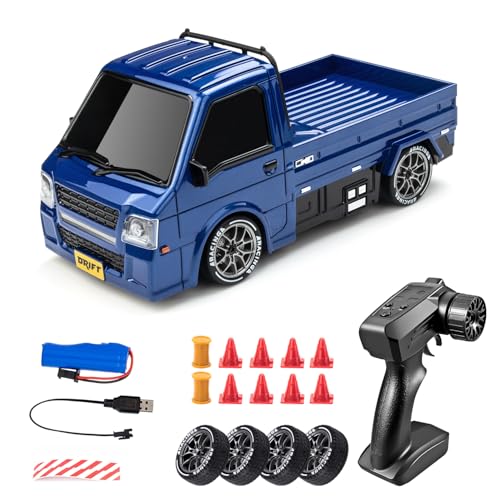 1/24 RC Drift Car, Remote Control Car, 2.4GHz 20KM/H 4WD High Speed RC Truck,Drifting Tires&Two Batteries Racing Sports Toy Idea Gift for Boys Girls and Adults Kids