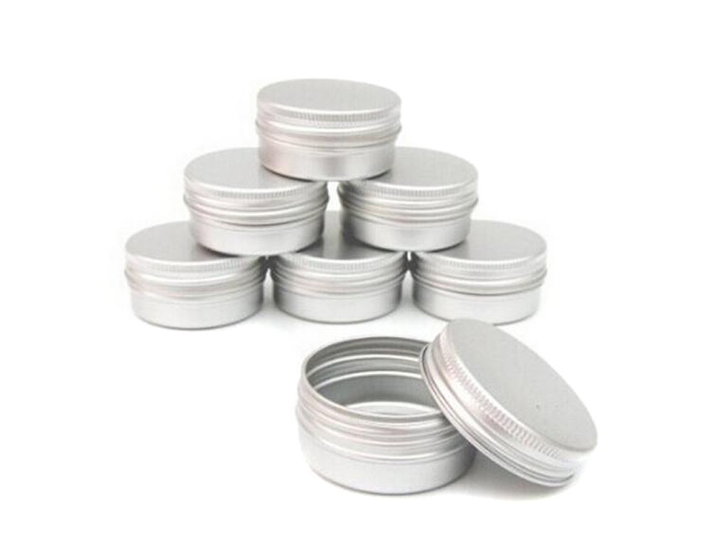 Lansue Cream 6Pcs Aluminum Empty Cosmetic Boxs Vial Bottles Round Pot Jars With Screw Cap 5Ml/10Ml/15Ml/30Ml/50Ml/100Ml For Makeup Sample Powder Tins Containers (5Ml)