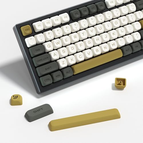 Image of KBDiy Glimmer Retro Keycaps 60 Percent,KOA Profile Dye-Sublimation PBT Custom Keyboard Keycap,142 Key Cap Set for Cherry Gateron MX Switches Mechanical Keyboards