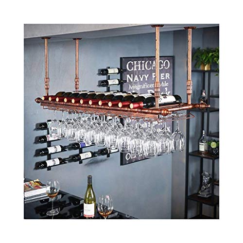 Soporte Retro para Botellas y Copas de Vino 100x30cm