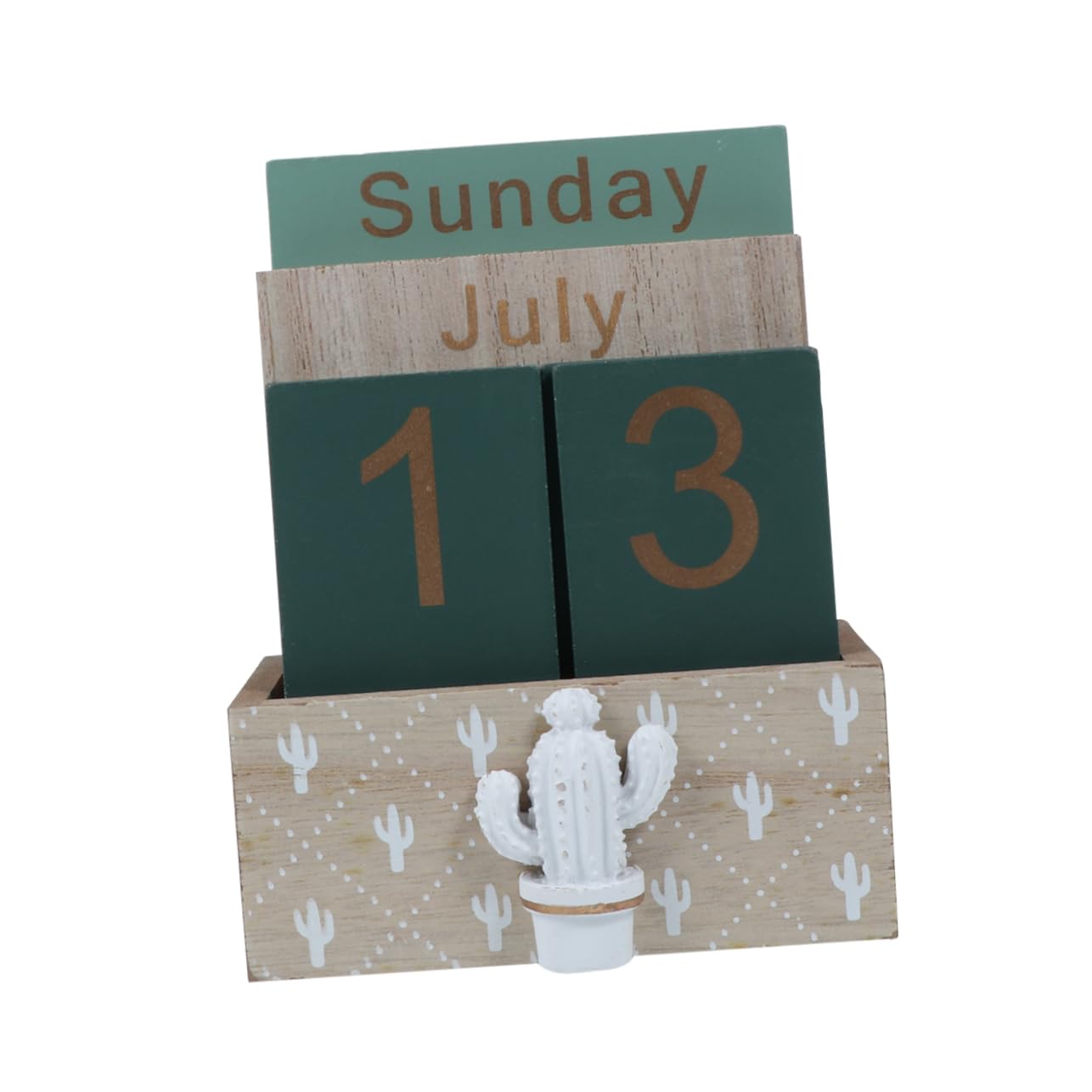TEHAUX Calendario da Scrivania in Legno Naturale Blocchi Mobili Riutilizzabili, Calendario Scrivania per Ufficio e Casa, Decorazione Rustica Artigianale per Organizzazione Quotidiana