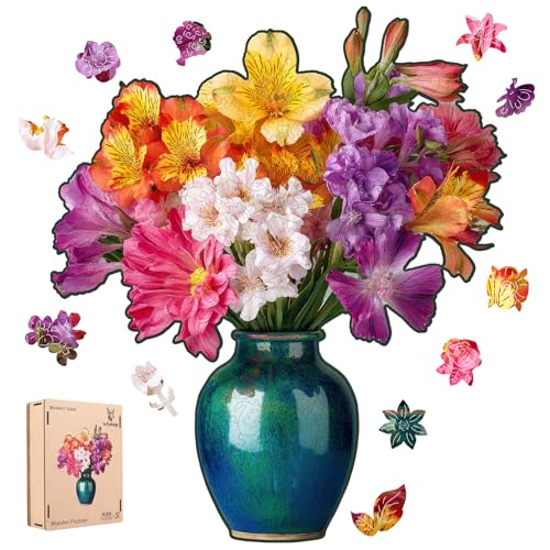 50% Off Ixfyloop Wooden Flower Puzzle for Adults - 198 Pieces