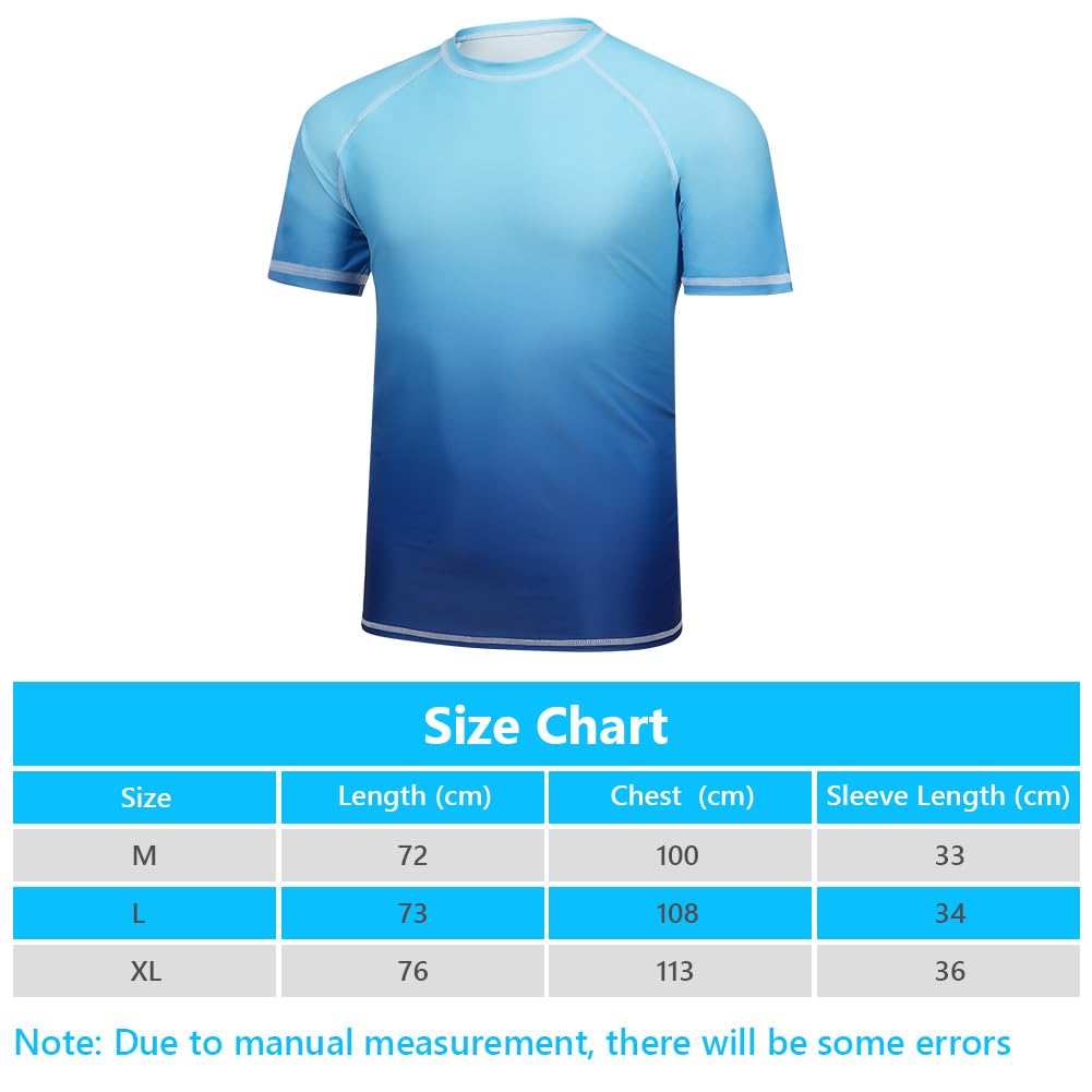 Rashguard Homme Anti-UV Manches Courts T-Shirt de Sport pour Natation Surf Plongée Séchage Rapide