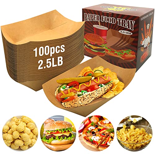 Papier-Lebensmittelschalen - verwendet als Popcorn-Schüssel, Snack-Tablett, Party-Tabletts zum Servieren von Lebensmitteln, Einweg-Lebensmittelbehältern (1000 Stück) Cover