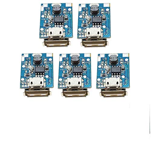 REES52 5Pcs 5V 1A Boost Step-Up Power Supply Module Lithium Battery Charge Protection Board 134N3P DIY Charger LED Display USB and Micro Port-image-30