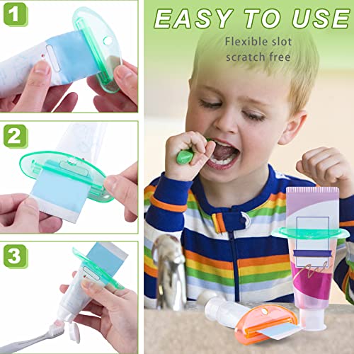 loveinusa toothpaste tube squeezer 4pcs toothpaste squeezer roller tool for bathroom home use assorted colors