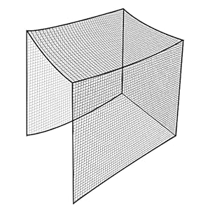 Golf Batting Cage Netting Golf Practice Nets, 10ft x 10ft x 10ft Frame NOT Included, with 4 Carabiners and 2 Tie Rope, for Backyard, Black