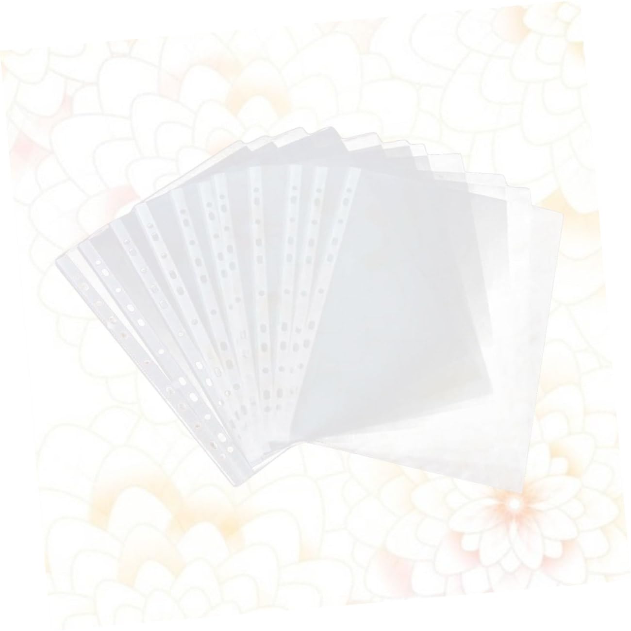EXCEART 100piezas Protector De Transparentes Orificios Fundas Para Carpetas Sin Ácido Protectores Para Documentos Importantes Para Archivador y Organización