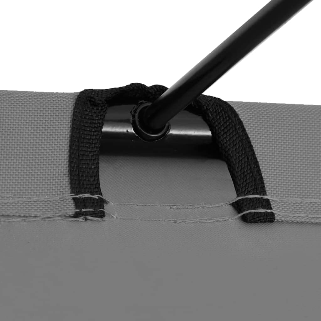 Rekreacja na świeżym powietrzu - kemping i piesze wycieczki - łóżko kempingowe 180 x 60 x 19 cm tkanina Oxford i stal szara