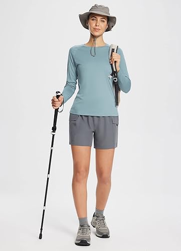 Miniatura 4 de BALEAF Camisetas de manga larga UPF 50 para mujer ligeras de secado rápido para correr senderismo