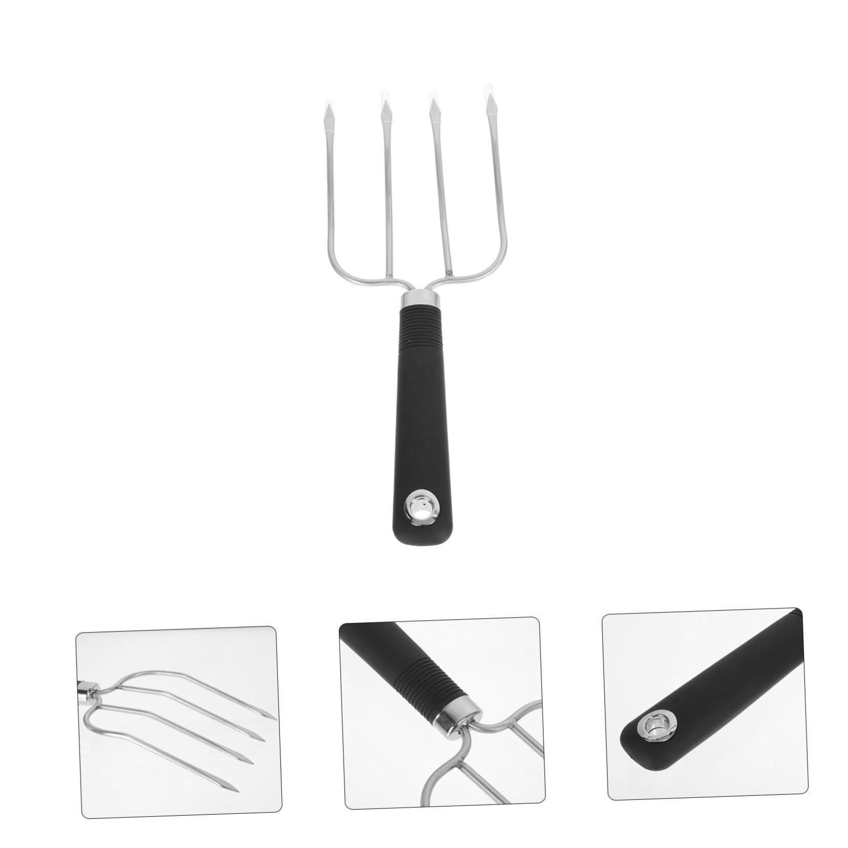 INOOMP 3stücke Edelstahl Barbecue Mit Kunststoffgriff Grillwerkzeug Für Steak Truthahn Und Lamm Für Outdoor-grillen Einfach Zu Reinigen Und Transportieren