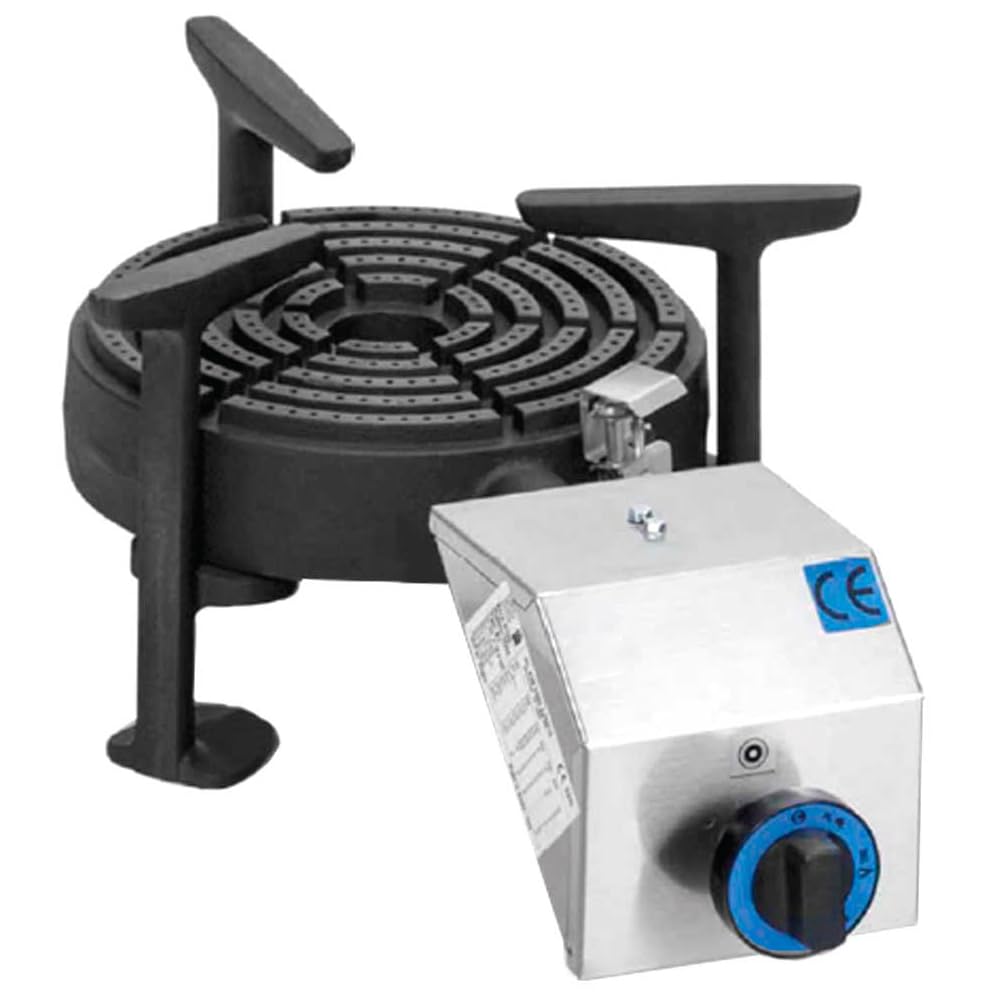 MBH - Paellera a gas industriale 1 bruciatore per alberghiera. Cucina fornello professionale speciale per paelle, pentole e wok - MADE IN SPAIN