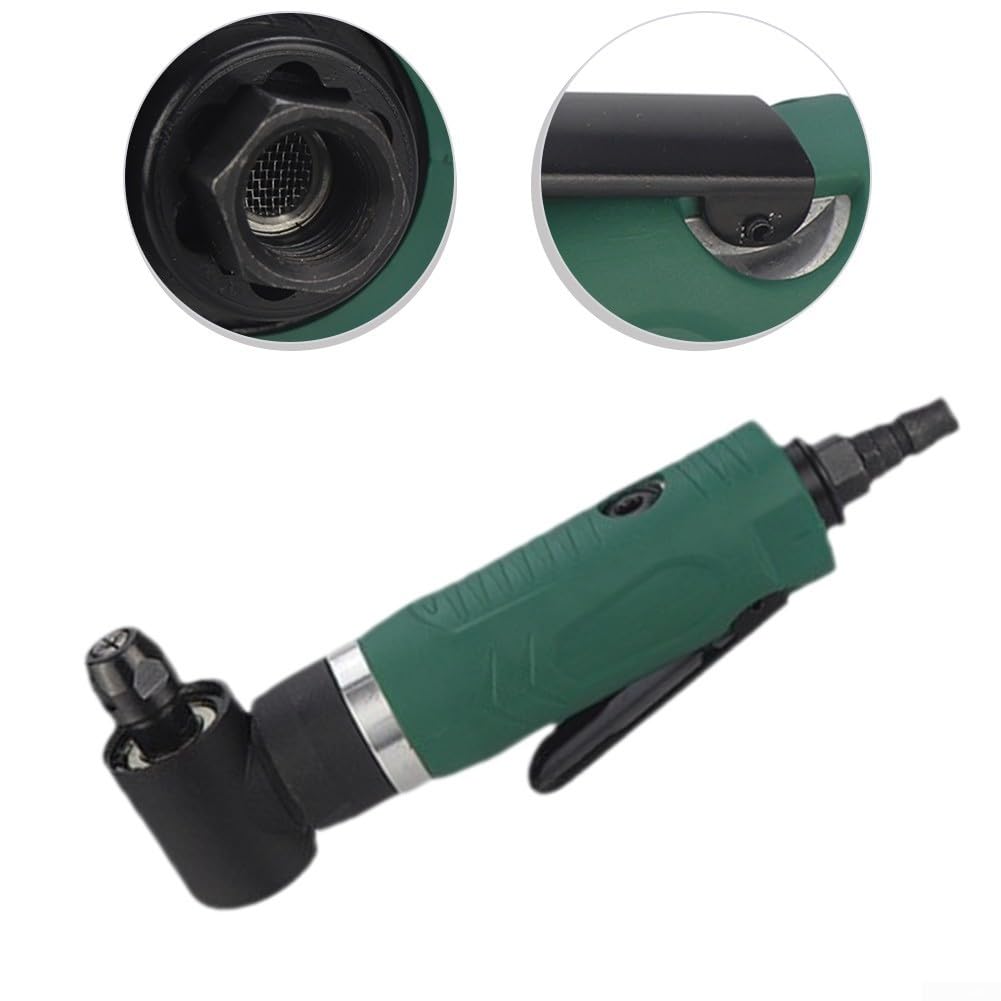 Amoladora angular, amoladora angular neumática de 90 grados Máquina de pulir de 12000 rpm, herramienta de molienda para cortar pulido y afilar