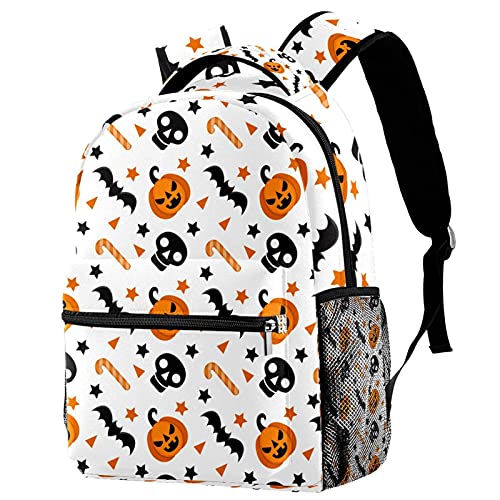 Sac à dos d'Halloween fantôme pour enfant avec bretelles réglables et porte-bouteilles