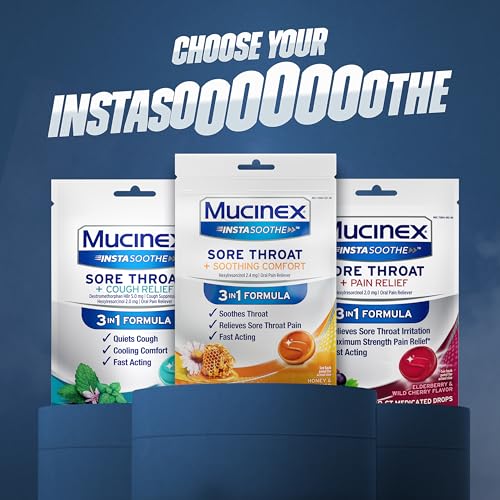 Mucinex InstaSoothe Sore Throat + Soothing Comfort - Honey & Echinacea (40 Count (Pack of 1)) - image 8