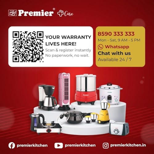 Image of Premier Hydra Stainless Steel Electric Kettle with Stainless Steel Body | 1.8 litre | Used for Boiling Water, Making Coffee and Tea Varieties, Noodles, Soups | 360 Swivel Power Base | Auto Cut Off