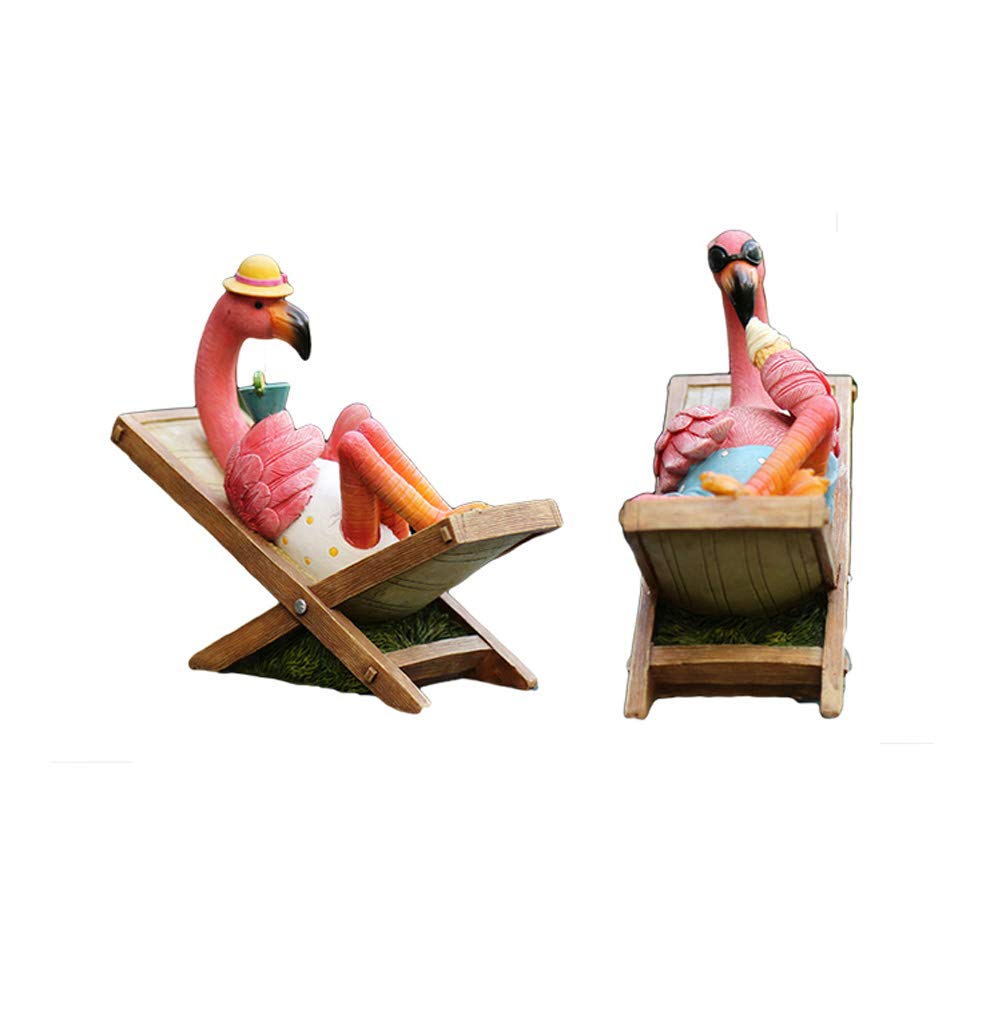 Homdsim Pink Flamingo Garden Statue Outdoor Sculpture Ornaments