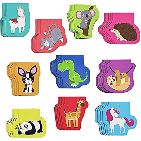 50-Pack Colourful Animal Magnetic Bookmarks Cover