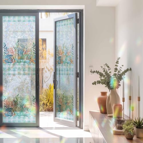 Vinilo decorativo para ventana con efecto arcoíris miniatura 2