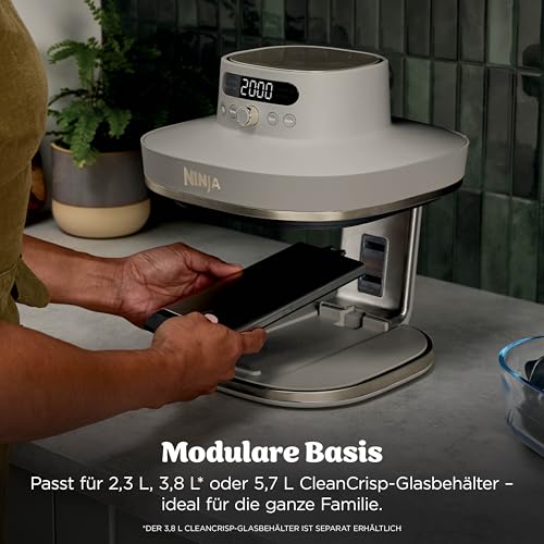 Ninja CRISPi PRO XL Glas-Heißluftfritteuse Air-Fryer, Stone Gold, AS090EUSD – Ansicht 5